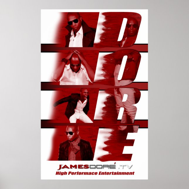 RED James Dore' Poster White backdroppe (Framsidan)