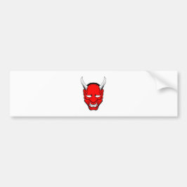 Red Japansk Hannya Mask Bildekal