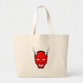 Red Japansk Hannya Mask Jumbo Tygkasse