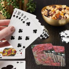 Red Japanska aple Löv och Bamboo Casinokort