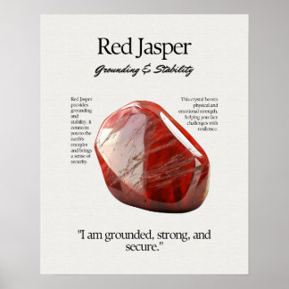 Red Jasper Gem Crystal Meskort Poster