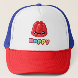 Red Jelly Happy Text - Happy Jump Keps