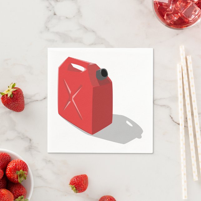 Red Jerrican Papper Napkins Pappersservett (Skapare uppladdad)