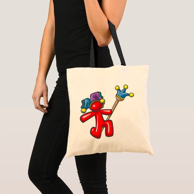 Red Jester Tote Bag Tygkasse (Skapare uppladdad)