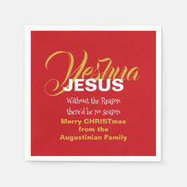 Red JESUS REASON SEASON Papper jul Pappersservett