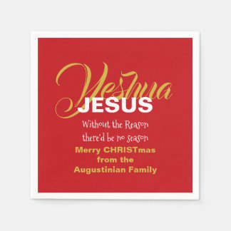 Red JESUS REASON SEASON Papper jul Pappersservett