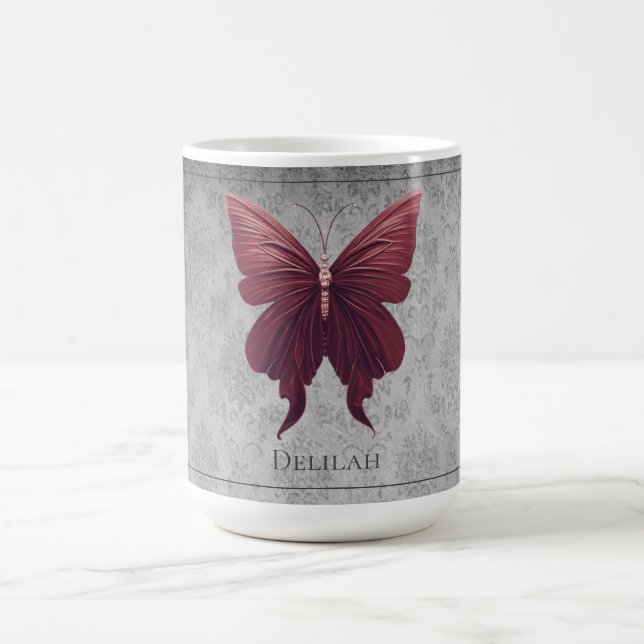 Red Jeweled Butterfly Kaffemugg (Center)