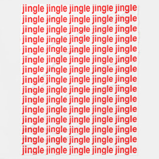 Red Jingle (Jingle Jingle Jingle) Vit jul Fleecefilt