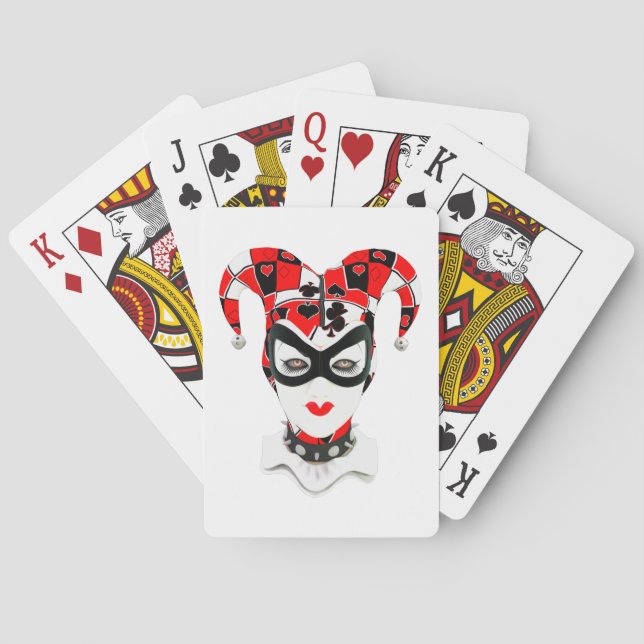 Red Joker Head Casinokort (Baksidan)