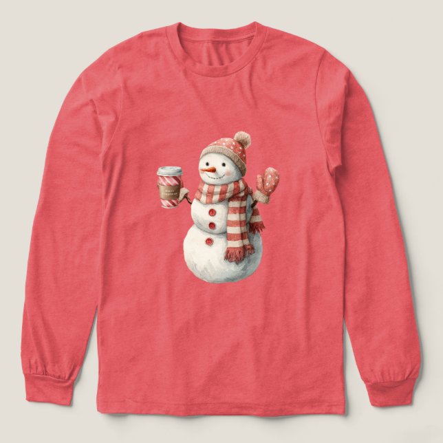 Red Jolly Christmas Letter T Shirt (Design framsida)