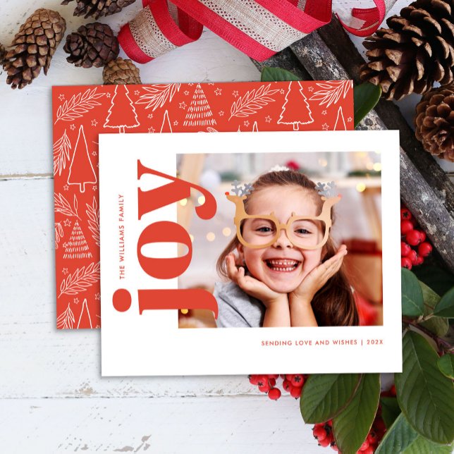 Red Joy Budget Helgdag Card (Skapare uppladdad)
