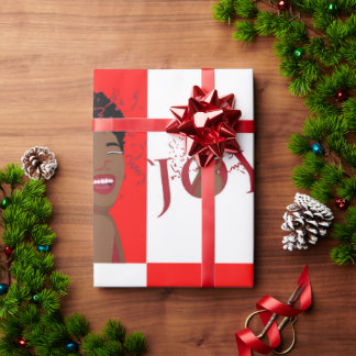 Red Joy Confetti Gift Wrap Presentpapper