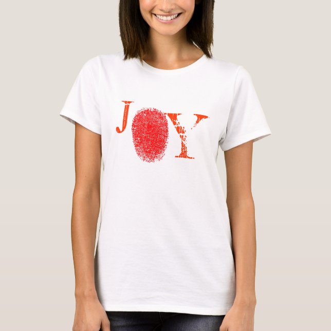 Red Joy Fingerprint T-Shirt (Framsida)