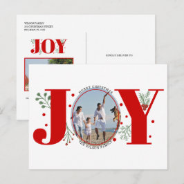 Red Joy med helgdag Julbär Vykort