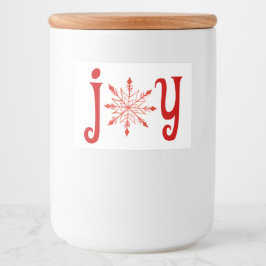 Red Joy med Snowflake-etikett Mat Etiketter