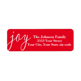 Red Joy-Returetiketter Returadress Etikett