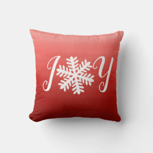 Red Joy Snowflake Dekorativ kudde