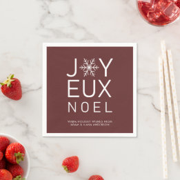 Red Joyeux Noel Minimalist Helgdag Pappersservett