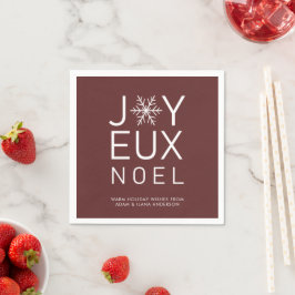 Red Joyeux Noel Minimalist Helgdag Pappersservett