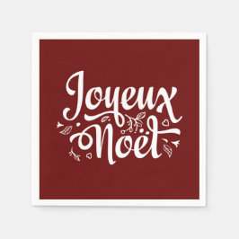 Red Joyeux Noel Pappersservett