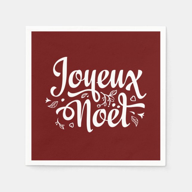 Red Joyeux Noel Pappersservett (Framsidan)