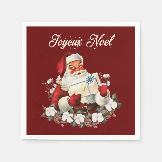 Red Joyeux Noel Pappersservett (Framsidan)