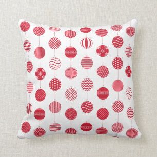 Red jul Boll Mönster Pillow Kudde