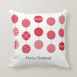 Red jul Bollar Pillow Kudde