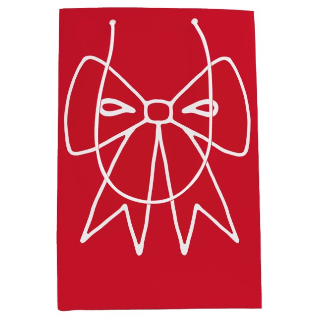 Red jul Bow Gift Bag (Framsidan)