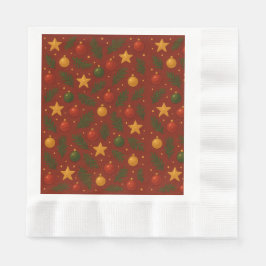 Red jul Classic Helgdag Napkins - Elegant Pappersservett