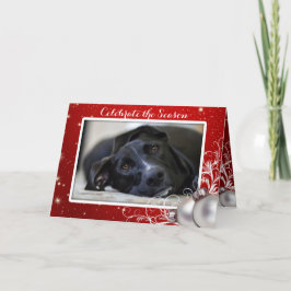 Red jul-familjen Pet Photo Hälsning Helgkort