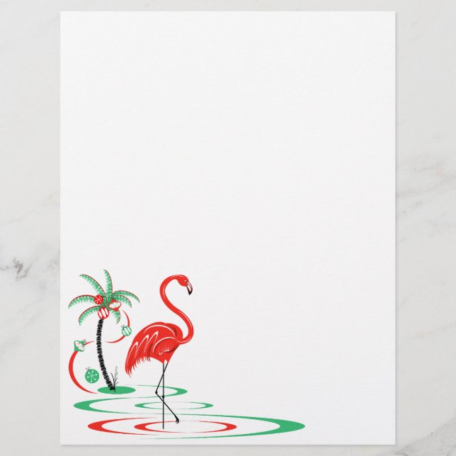 Red jul Flamingo papper (Framsida)