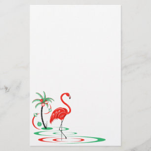 Red jul Flamingo-skrivbord Brevpapper