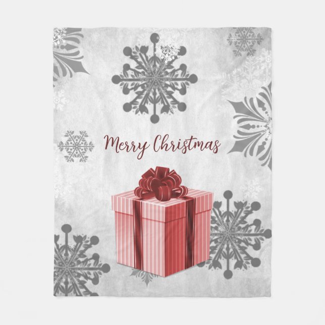 Red jul Gift Helgdag Fleece Blanket (Framsidan)