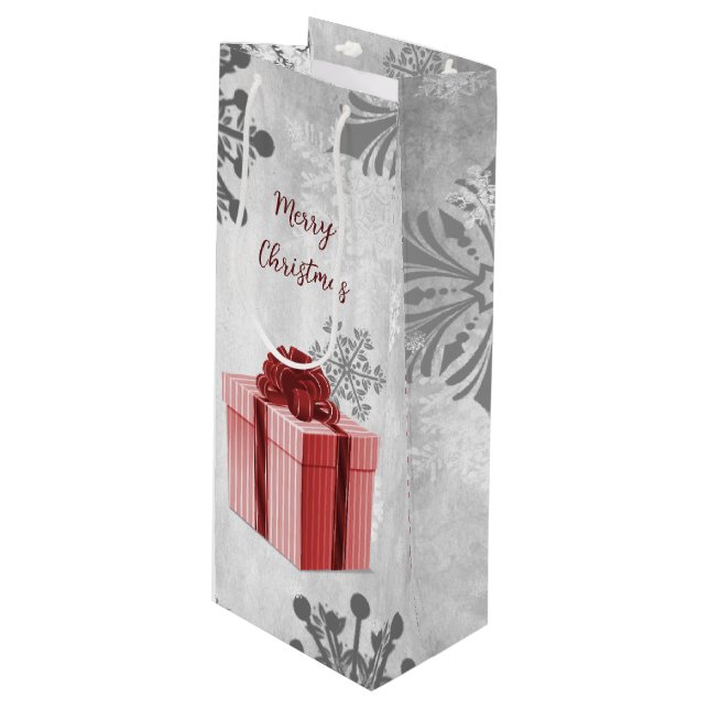 Red jul Gift Helgdag Vin Gift Bag (Framsidan Vinklad)