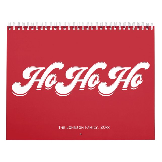 Red jul Ho Ho Ho Calendar Kalender (Omslag)