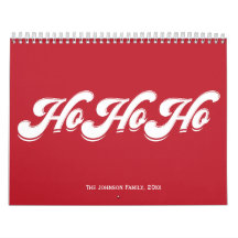 Red jul Ho Ho Ho Calendar