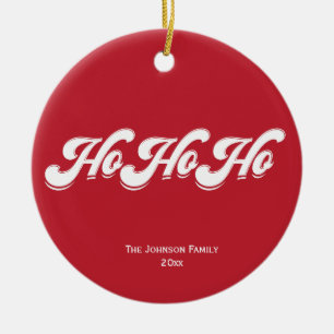 Red jul Ho Ho Ho Träd Ornament