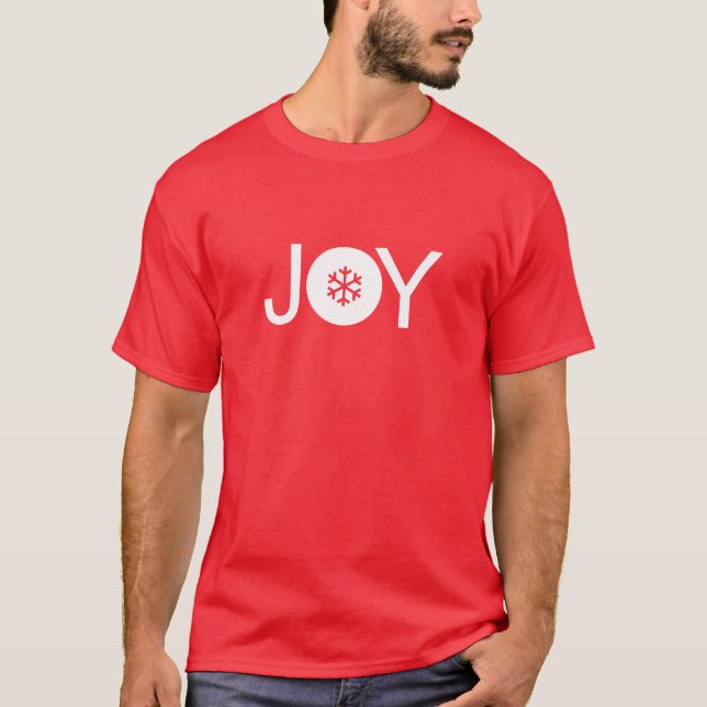 Red jul Joy T Shirt (Framsida)