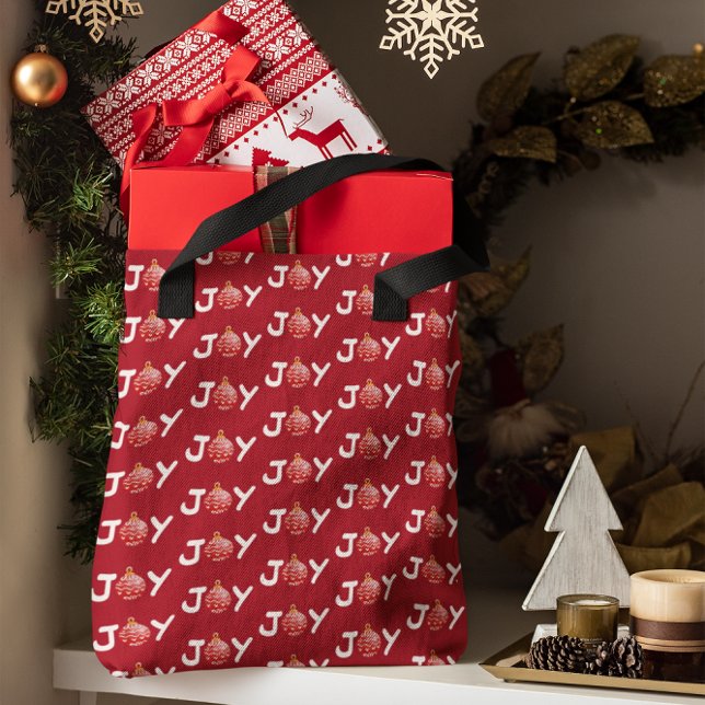Red jul Joy Tote Bag Tygkasse (Skapare uppladdad)