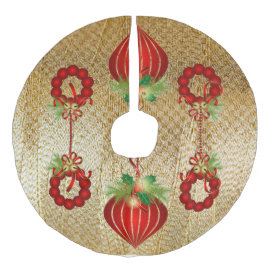 "Red jul Ornament" Träd Skirt Julgransmatta Fusklinne