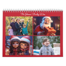 Red jul Photo Family Yarly Calendar