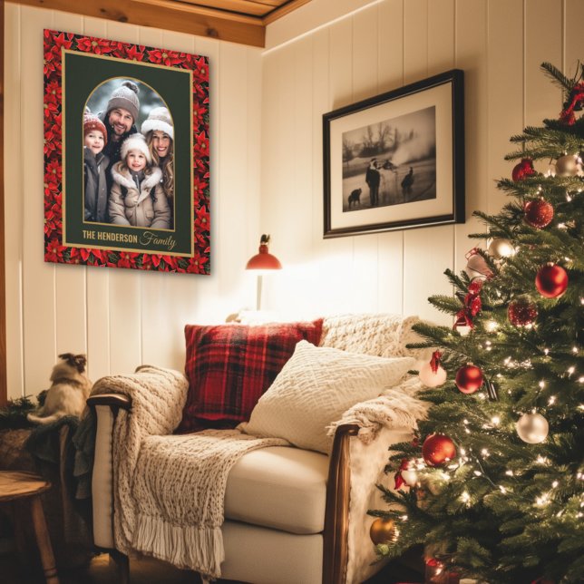 Red jul Poinsettia Anpassningsbar Photo Canvastryck (Skapare uppladdad)