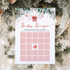 Red jul Santa Baby Bingo Baby Shower Game Inbjudningar
