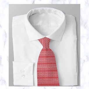 Red jul Sweater Neck Tie Slips