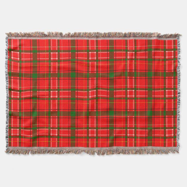 Red jul Tartan Play Mönster Design Filt (Framsidan)