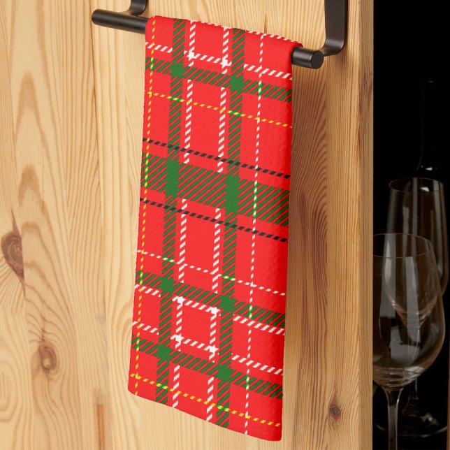 Red jul Tartan Play Mönster Design Kökshandduk (Skapare uppladdad)