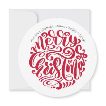 Red jul Typography Personlig Photo