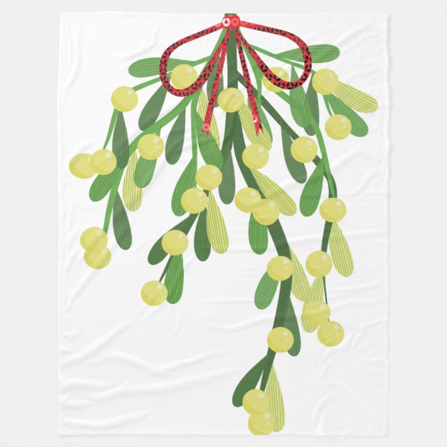 Red julafton mistletoe filt (Framsidan)
