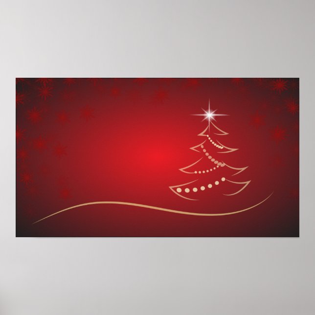 Red julgran christmas poster (Framsidan)